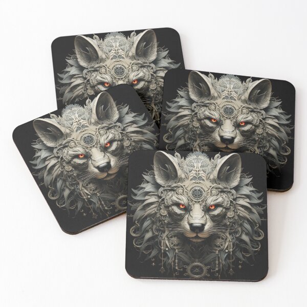Item preview, Steampunk Cyber Feline With Mechanical Gears designed and sold by Daagath.