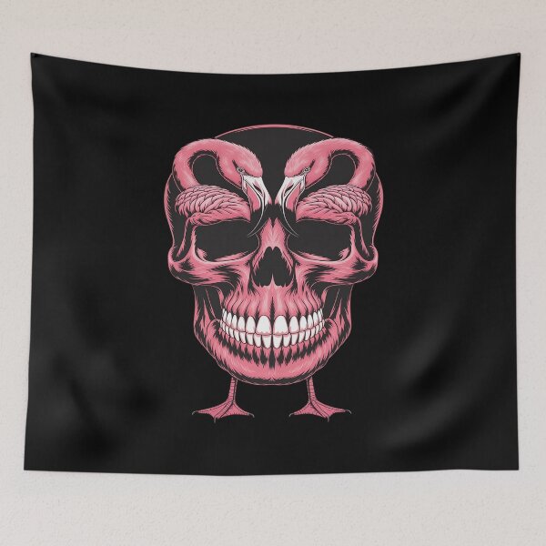 Item preview, Pink Flamingo Skull Breast Cancer Awareness Halloween Women designed and sold by ticlitule.