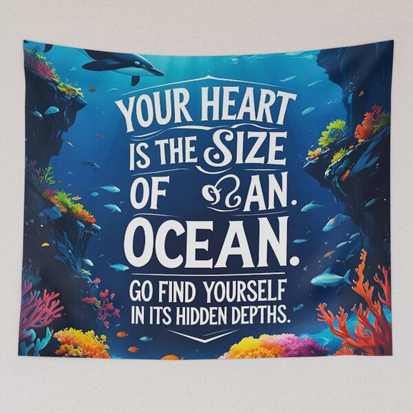 Item preview, Your heart is the size of an ocean. Go find yourself in its hidden depths 47 designed and sold by Tom-Johnson.