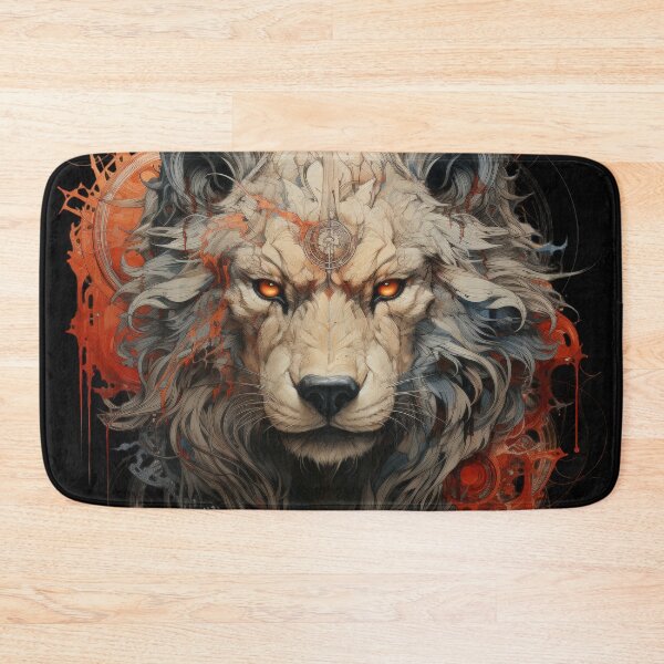 Item preview, Mystic Techno Wolf With Fiery Gaze and Abstract Flames designed and sold by Daagath.