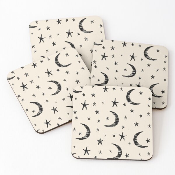 Item preview, Moon and star night pattern designed and sold by Retro Street Studios.