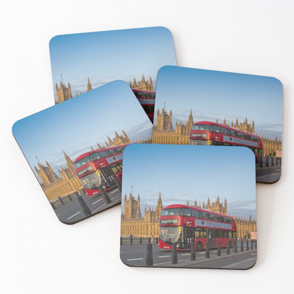 Artikelvorschau, London Bus auf Westminster Bridge vor Big Ben entworfen und verkauft von Delfino.