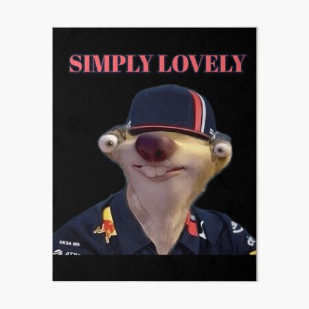Simply Lovely Max Verstappen Meme Art Board Print
