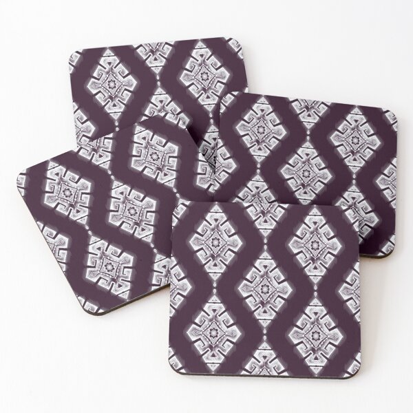 Item preview, Ethnic fluorescent purple abstract diamond shapes seamless pattern design  designed and sold by Fadalazznaz.