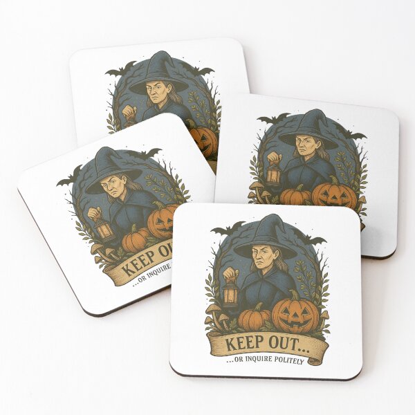 Item preview, Keep Out… Or Inquire Politely – Witch & Pumpkins designed and sold by TWdesign74.