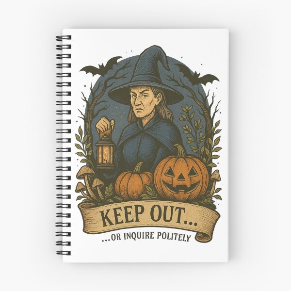Item preview, Keep Out… Or Inquire Politely – Witch & Pumpkins designed and sold by TWdesign74.