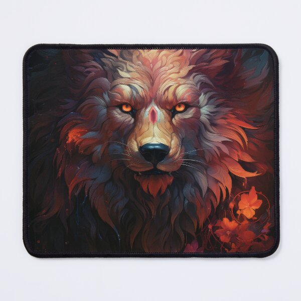 Item preview, Mystic Fire Wolf With Glowing Eyes and Floral Aura designed and sold by Daagath.