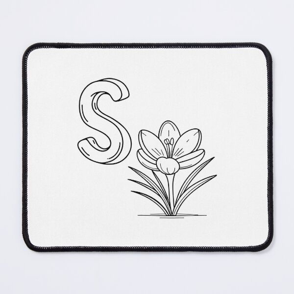 Item preview, An illustration of letter S stand for Saffron crocus designed and sold by rasagamastore.