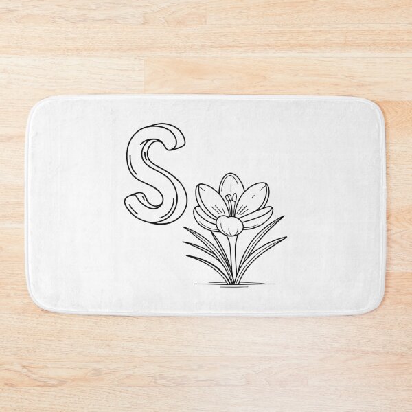 Item preview, An illustration of letter S stand for Saffron crocus designed and sold by rasagamastore.