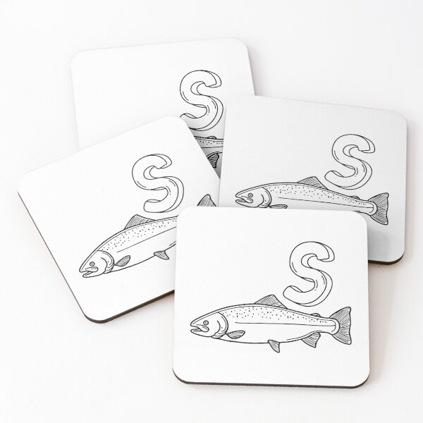 Item preview, An illustration of letter S stand for Salmon designed and sold by rasagamastore.