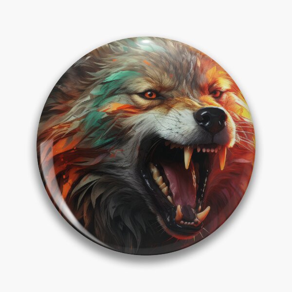 Item preview, Roaring Fire Wolf With Explosive Fury and Flames designed and sold by Daagath.