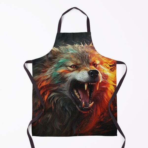 Item preview, Roaring Fire Wolf With Explosive Fury and Flames designed and sold by Daagath.