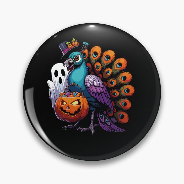 Artikelvorschau, Gruselige Halloween-Pfauengeist-Süßigkeitentüte entworfen und verkauft von Artistoos.