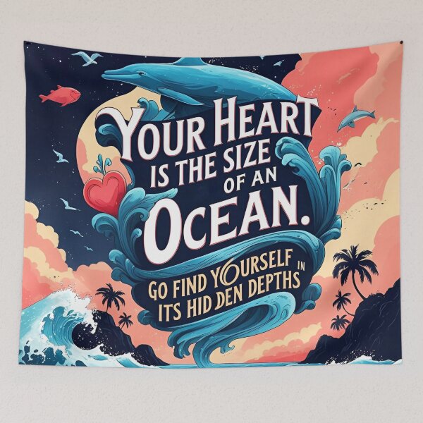 Item preview, Your heart is the size of an ocean. Go find yourself in its hidden depths 50 designed and sold by Tom-Johnson.