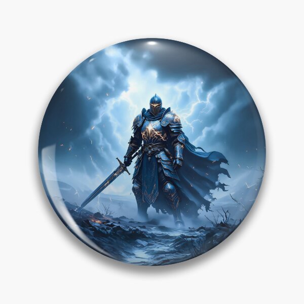 Item preview, A knight, against the backdrop of a hurricane designed and sold by Marcu Ioachim.