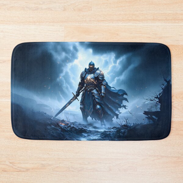 Item preview, A knight, against the backdrop of a hurricane designed and sold by Marcu Ioachim.