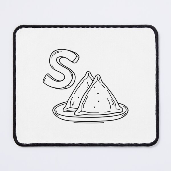 Item preview, An illustration of letter S stand for Samosa designed and sold by rasagamastore.