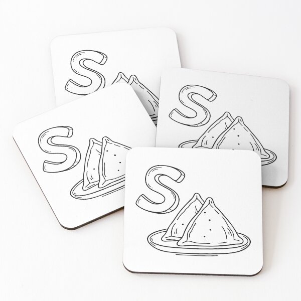 Item preview, An illustration of letter S stand for Samosa designed and sold by rasagamastore.