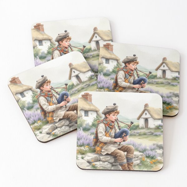 Item preview, Young bagpipe player designed and sold by jefboutique6150.