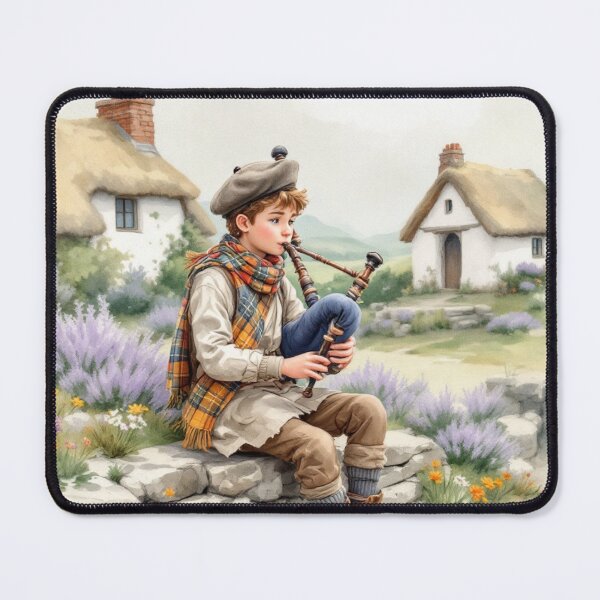 Item preview, Young bagpipe player designed and sold by jefboutique6150.