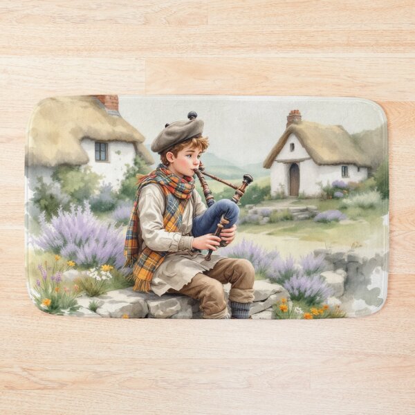 Item preview, Young bagpipe player designed and sold by jefboutique6150.