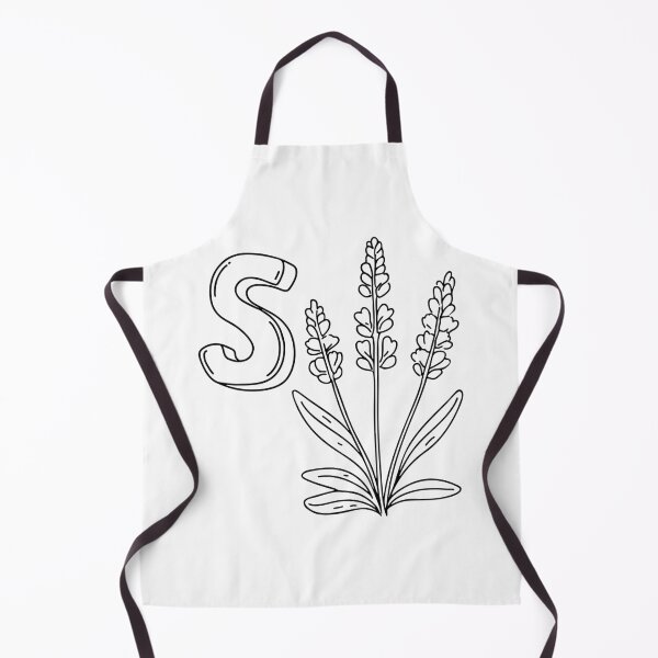 Item preview, An illustration of letter S stand for Salvia designed and sold by rasagamastore.