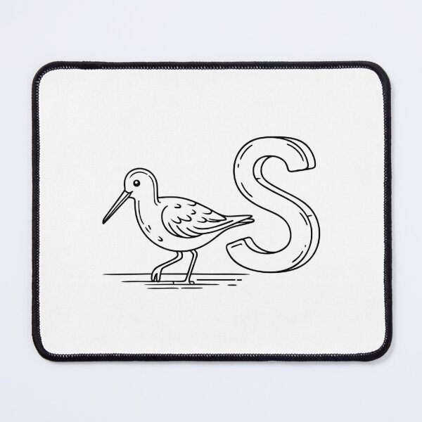 Item preview, An illustration of letter S stand for Sandpiper designed and sold by rasagamastore.