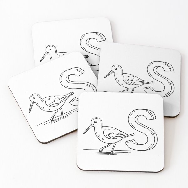 Item preview, An illustration of letter S stand for Sandpiper designed and sold by rasagamastore.