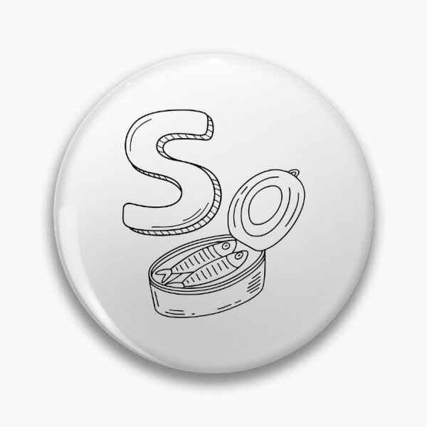 Item preview, An illustration of letter S stand for Sardine designed and sold by rasagamastore.