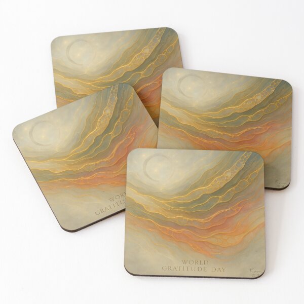 Artikelvorschau, World Gratitude Day – Golden Flow of Gratitude entworfen und verkauft von Zenlines by Ralf Gradl.