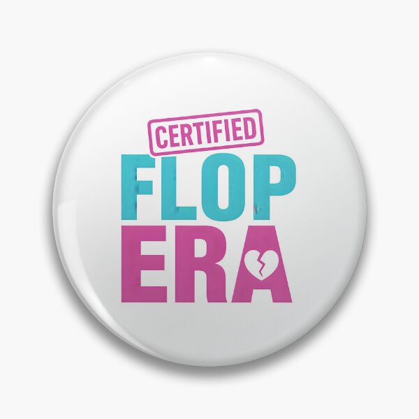 Item preview, Certified Flop Era – Funny Gen Z Meme Saying in Fake Brand Logo Style designed and sold by Cat & Coffee Studio.