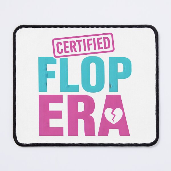 Item preview, Certified Flop Era – Funny Gen Z Meme Saying in Fake Brand Logo Style designed and sold by Cat & Coffee Studio.