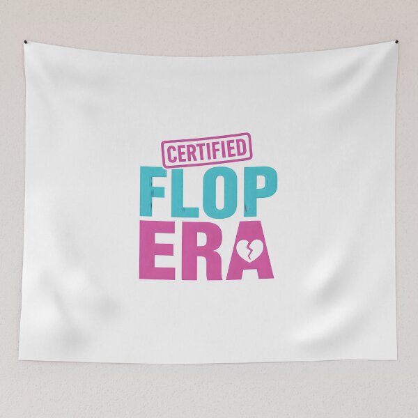Item preview, Certified Flop Era – Funny Gen Z Meme Saying in Fake Brand Logo Style designed and sold by Cat & Coffee Studio.