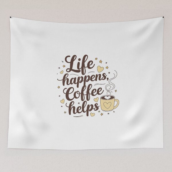 Item preview, life happens coffee helps designed and sold by Spirit of Siam.