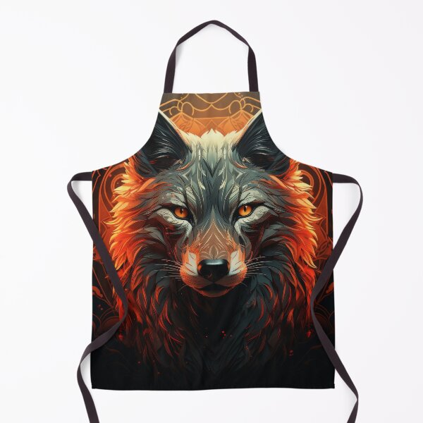 Item preview, Ember Wolf With Ornamental Glow and Fiery Gaze designed and sold by Daagath.
