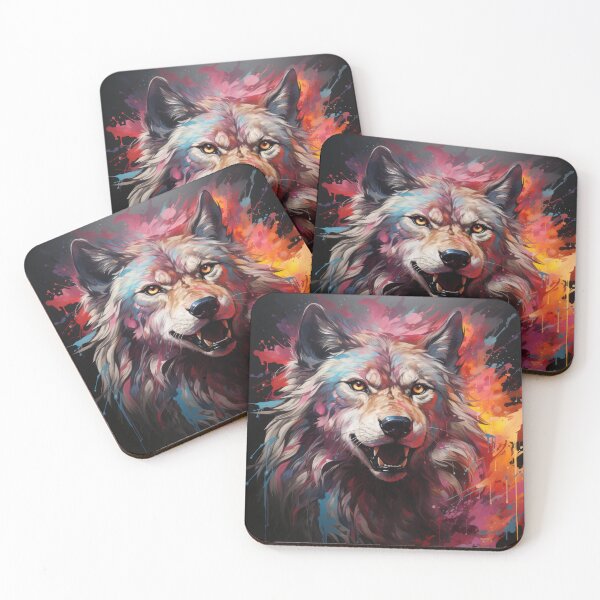 Item preview, Explosive Paint Splash Wolf With Fierce Expression designed and sold by Daagath.