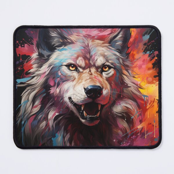 Item preview, Explosive Paint Splash Wolf With Fierce Expression designed and sold by Daagath.
