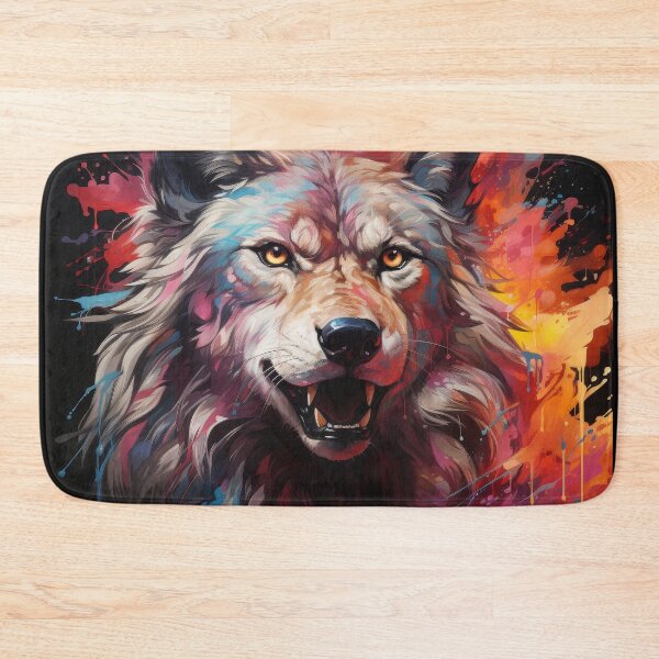 Item preview, Explosive Paint Splash Wolf With Fierce Expression designed and sold by Daagath.