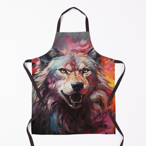 Item preview, Explosive Paint Splash Wolf With Fierce Expression designed and sold by Daagath.