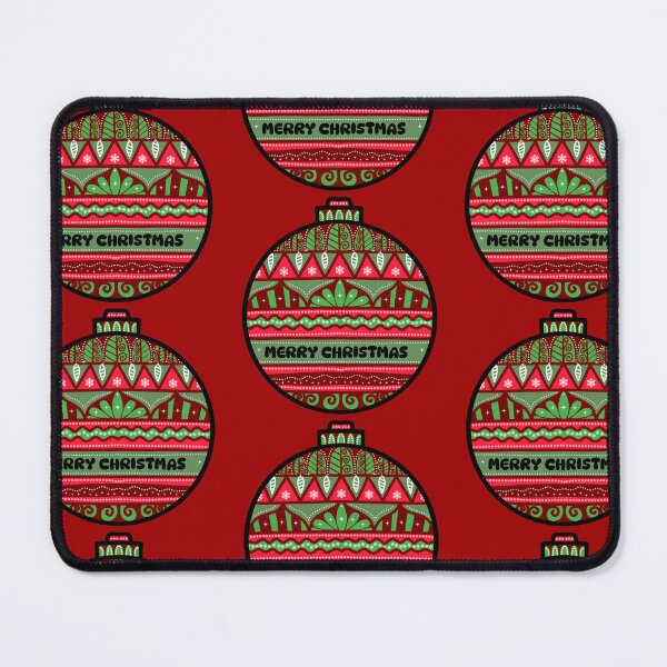 Item preview, Handmade Christmas mandala red green floral holiday greetings ornament designed and sold by DivineMandala.