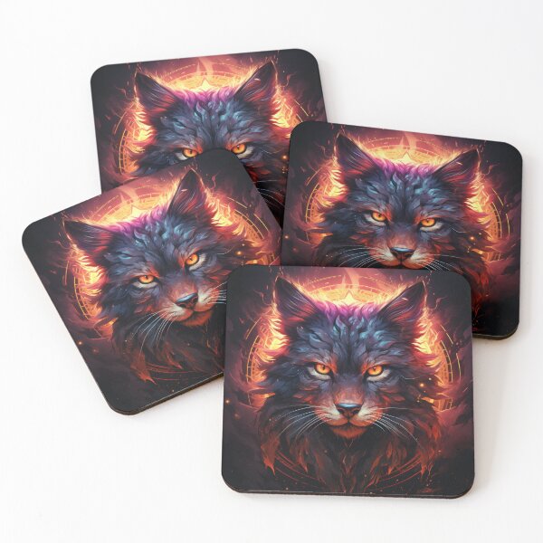 Item preview, Cosmic Fire Wolf With Glowing Eyes and Solar Halo designed and sold by Daagath.
