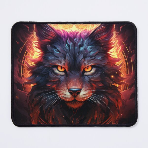 Item preview, Cosmic Fire Wolf With Glowing Eyes and Solar Halo designed and sold by Daagath.