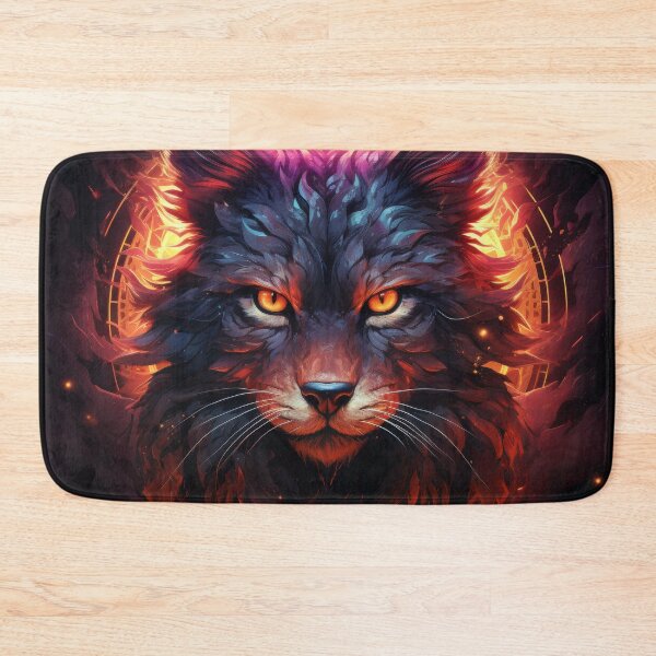 Item preview, Cosmic Fire Wolf With Glowing Eyes and Solar Halo designed and sold by Daagath.