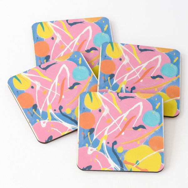 Item preview, Colorful abstract dance and play scene designed and sold by ArtHouseNiklas.