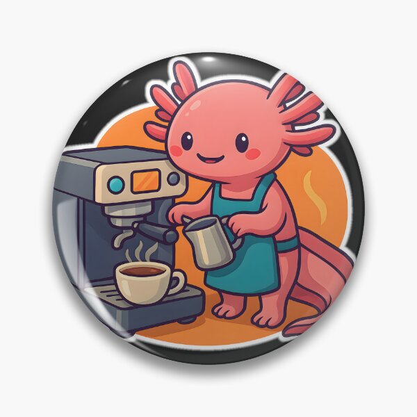 Item preview, Framed Axolotl Barista. designed and sold by Raubee.