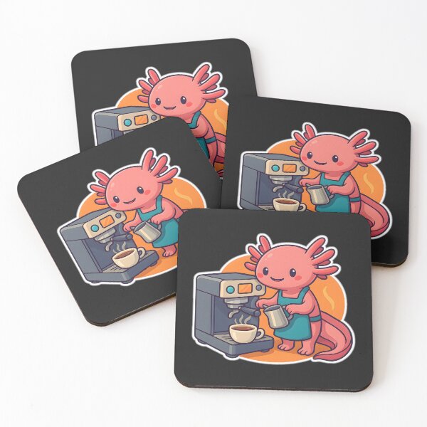 Item preview, Framed Axolotl Barista. designed and sold by Raubee.