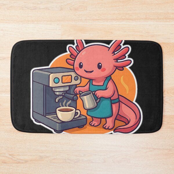 Item preview, Framed Axolotl Barista. designed and sold by Raubee.