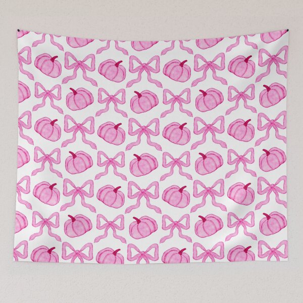 Item preview, Pink Watercolor Pumpkins with Bows - Seamless Halloween Pattern designed and sold by sacredolga.