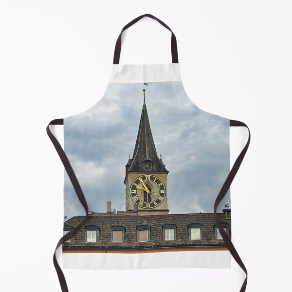 Item preview, St. Peter church clock tower and building roof with stork nest,Zurich,Peterskirche. designed and sold by goceris.