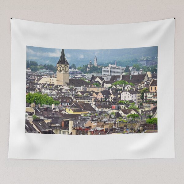Item preview, St. Peter church clock tower ,the Oldest Parish Church in Zurich,Peterskirche, Switzerland designed and sold by goceris.